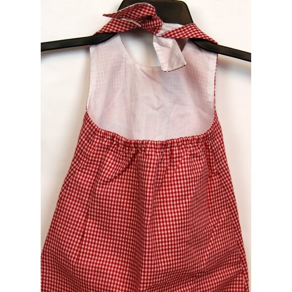Potato Saks Red Gingham Halter Dress sz 4 Star Wand Ribbon Tulle Birthday July 4 - Picture 7 of 9
